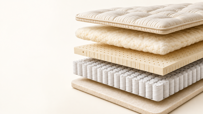 Purelay mattress natural layer construction